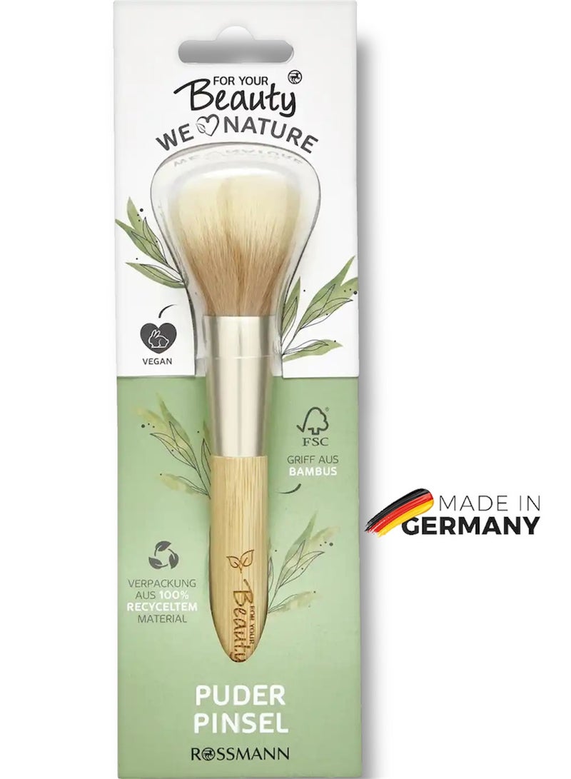 Rossmann We Love Nature Powder Brush with FSC Bamboo Handle – Vegan & Eco-Friendly - Image 1